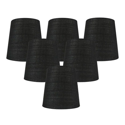 Abat-jour à pince en lin MERIVILLE pour lustre, 10 cm x 12,5 cm x 12,5 cm