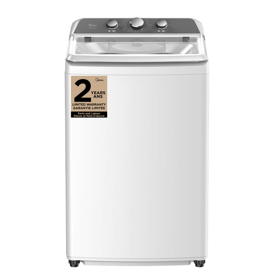 Midéa 4,3 Cu. Fort. Laveuse à chargement par le haut - Blanc - MLV43A3AWW | Laveuse Midea à chargement par le haut de 4,3 pi³ - blanche - MLV43A3AWW