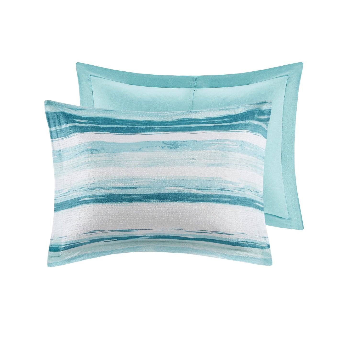 Collection de couette et de courtepointe imprimée en seersucker 8 pièces Madison Park Anchorage