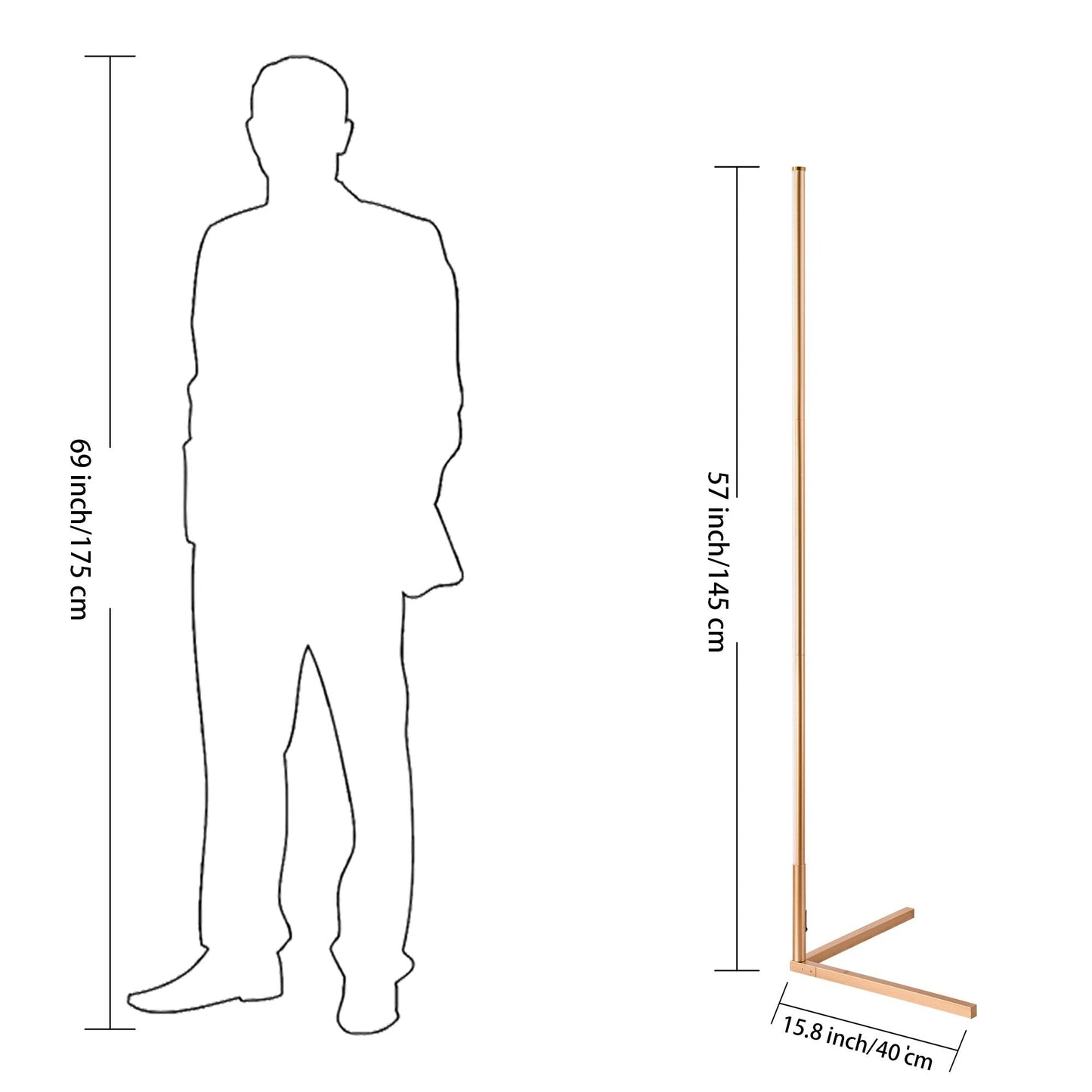 Lampadaire d'angle minimaliste RGB - Lot de 2