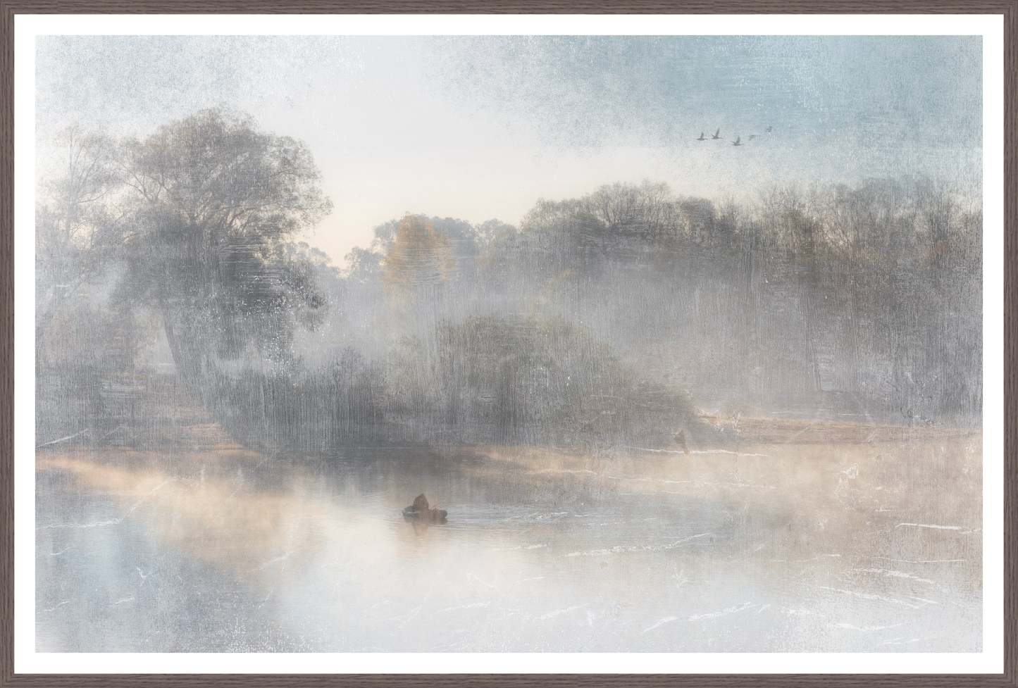 Gone Fishing Framed Stucco Textured Artwork - 25 x 37|Œuvre d'art en stuc texturée et imprimée « Gone Fishing » - 25 po x 37 po