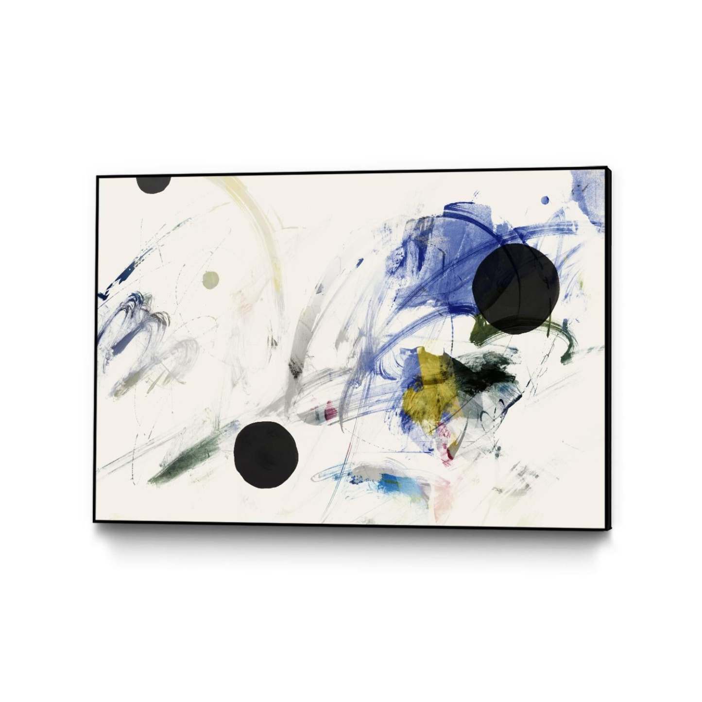 Space Oddity II Canvas Framed Black 36x24 Wall Art|Œuvre d'art murale sur toile encadrée noire « Space Oddity Ii » 36 x 24