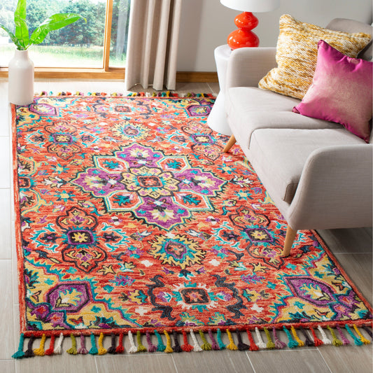 Tapis SAFAVIEH fait main en laine Aspen Irmingard Boho Tribal à médaillon