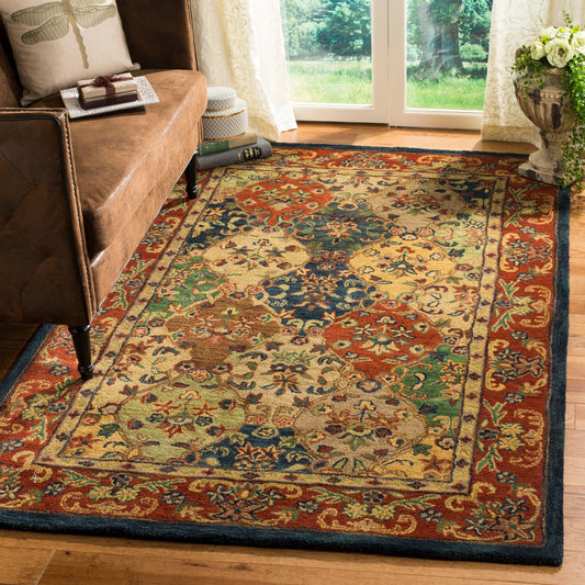 Tapis oriental traditionnel en laine SAFAVIEH fait main, motif reptiles.