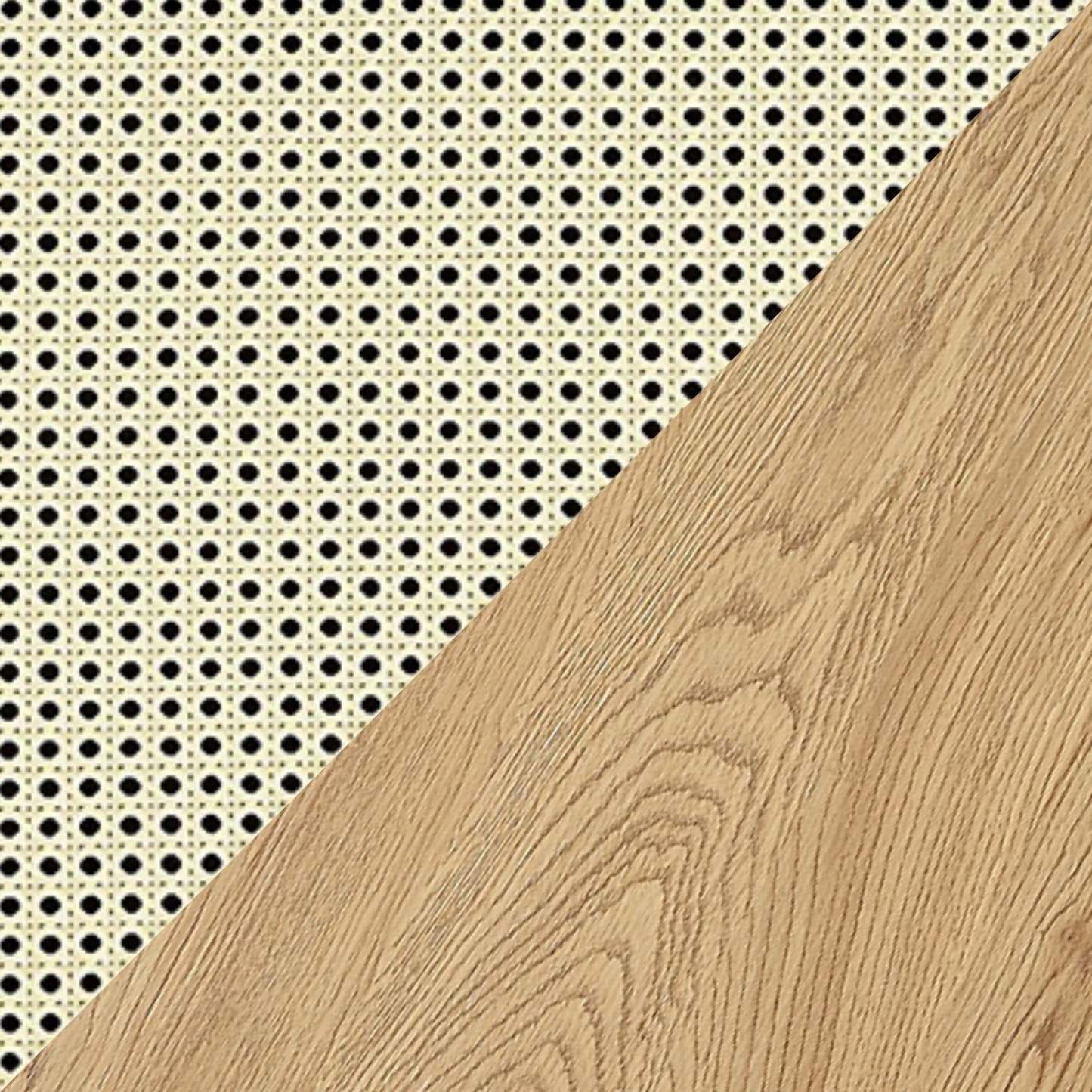 Manhattan Comfort Sheridan 59.05" Modern Cane Sideboard with Adjustable Sheriders - Natural|Desserte moderne Sheridan de Manhattan Comfort de 59,05 po avec roseau et tablettes réglables - naturelle