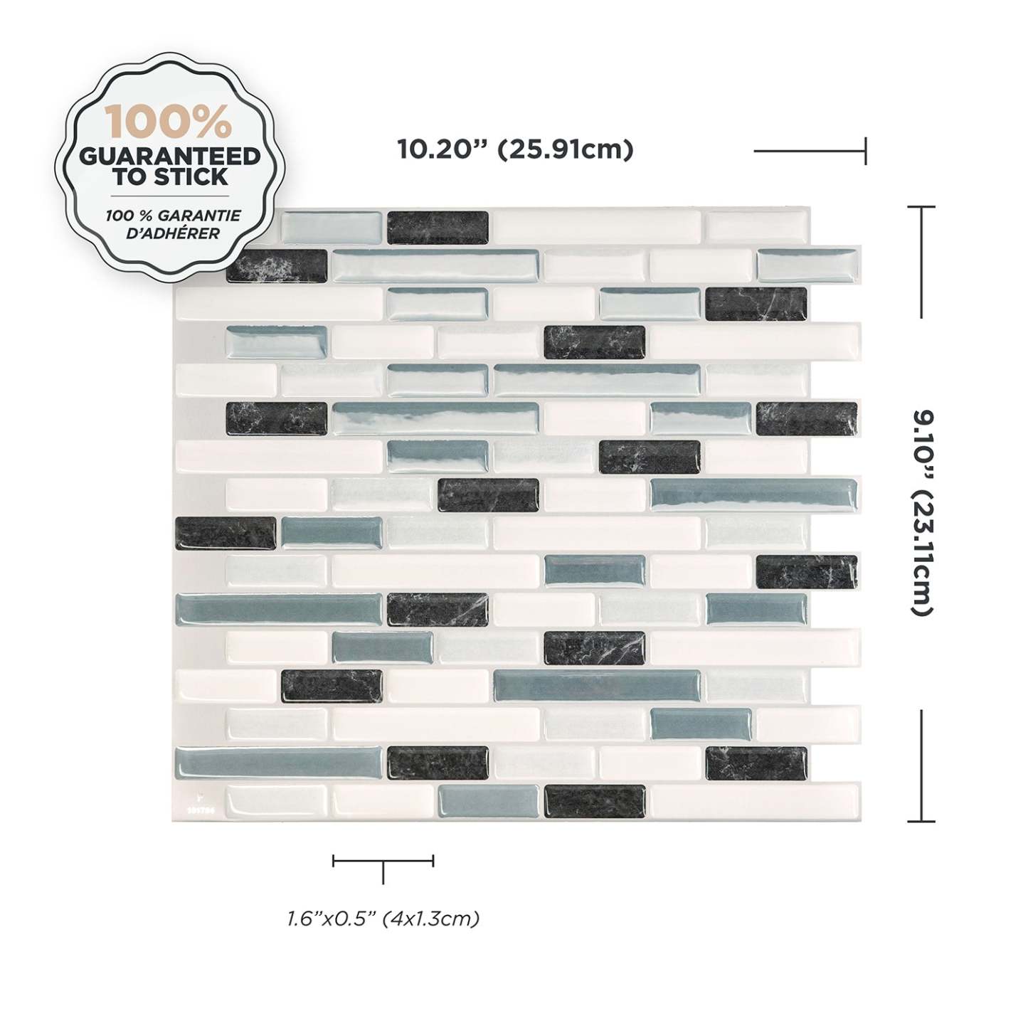 Carrelage adhésif Smart Tiles 4 feuilles 10 x 9 - Muretto Brina