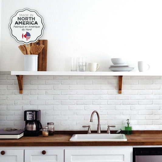 Dosseret Smart Tiles Peel and Stick 2 feuilles 21 x 11 - Brik Zurich|Dosseret Smart Tiles peler et coller 21 x 11, 2 feuilles - Brik Zurich