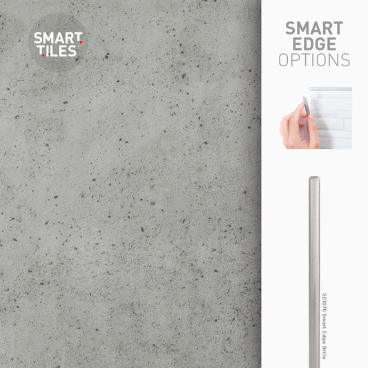 Dosseret Smart Tiles Peel and Stick 2-Sheet 23 x 12 - Blok Grey|Dosseret Smart Tiles peler et coller 23 x 12, 2 feuilles - Blok Grey