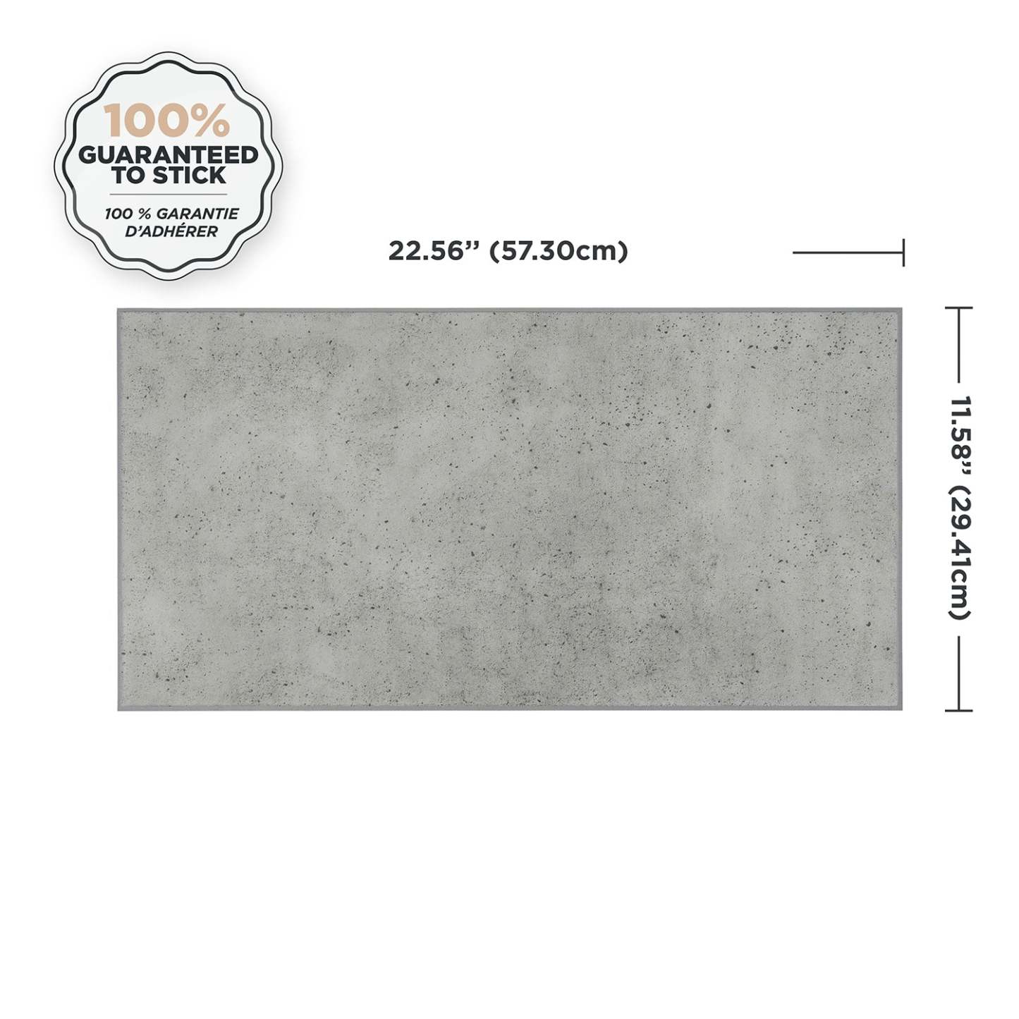 Dosseret Smart Tiles Peel and Stick 2-Sheet 23 x 12 - Blok Grey|Dosseret Smart Tiles peler et coller 23 x 12, 2 feuilles - Blok Grey
