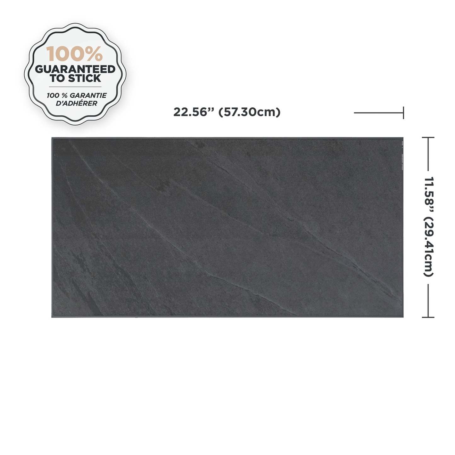 Carrelage adhésif Smart Tiles 2 feuilles 23 x 12 - Blok Slate