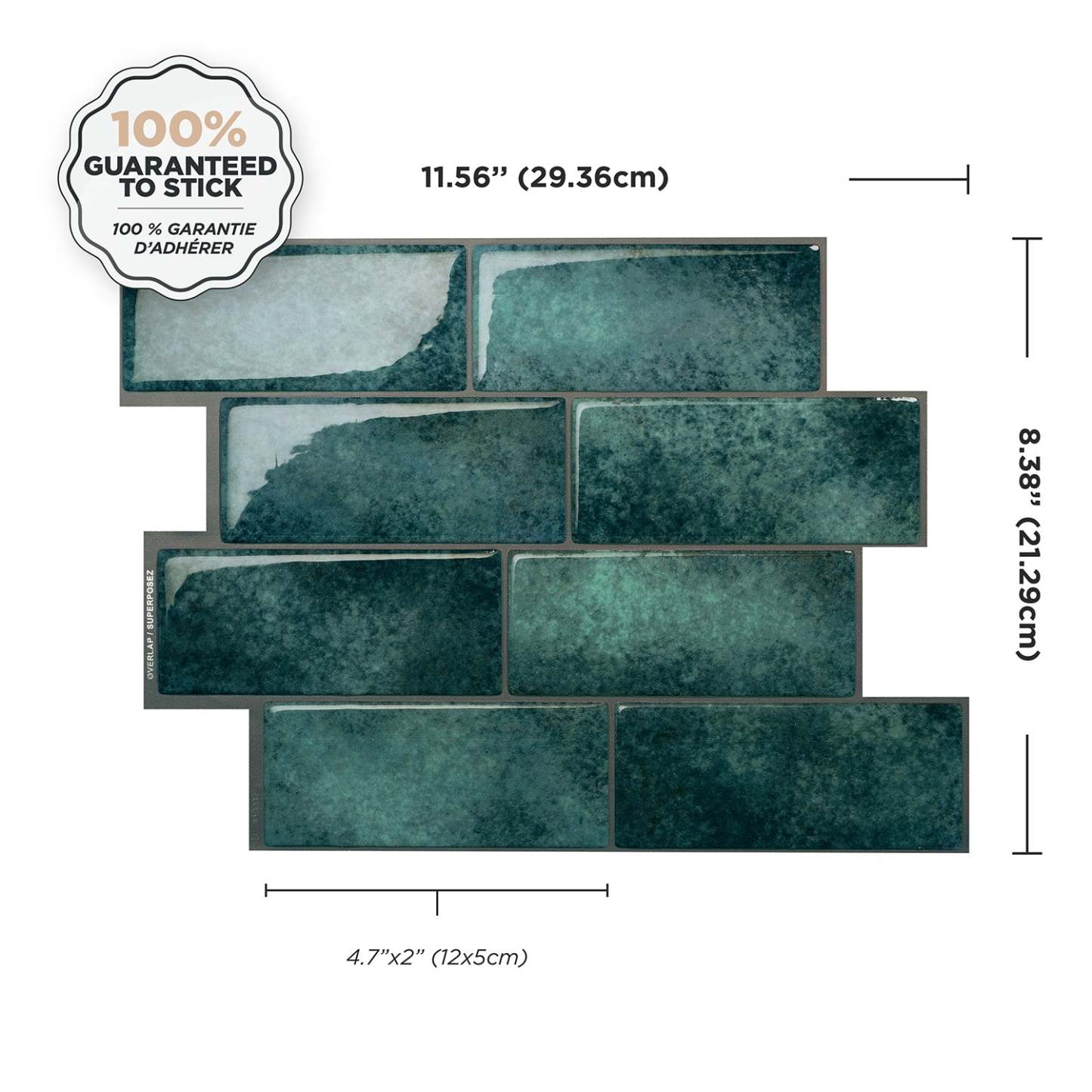 Smart Tiles peler et coller 4 feuilles 12 x 9 dosseret - Métro Médina