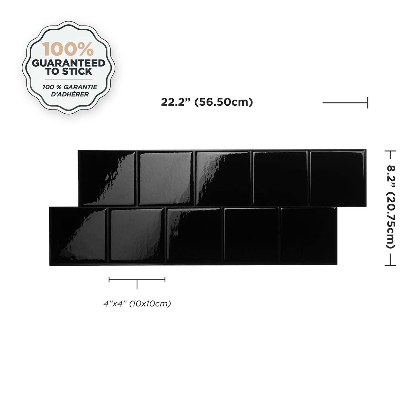 Smart Tiles peler et coller 2 feuilles 22 x 8 Dosseret - Square Berlin