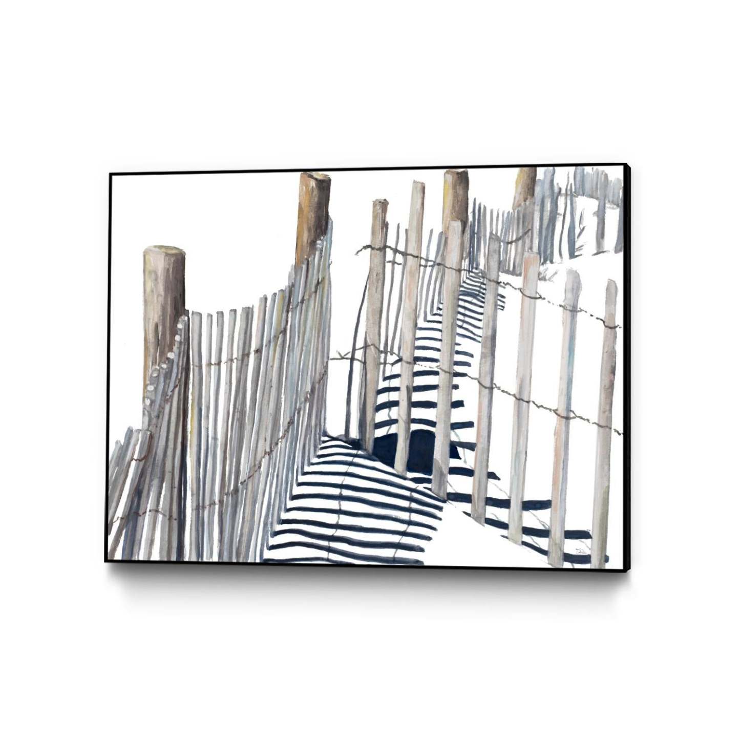 Œuvre d'art murale sur toile encadrée noire « Shadows Of Paradise » 32 x 24