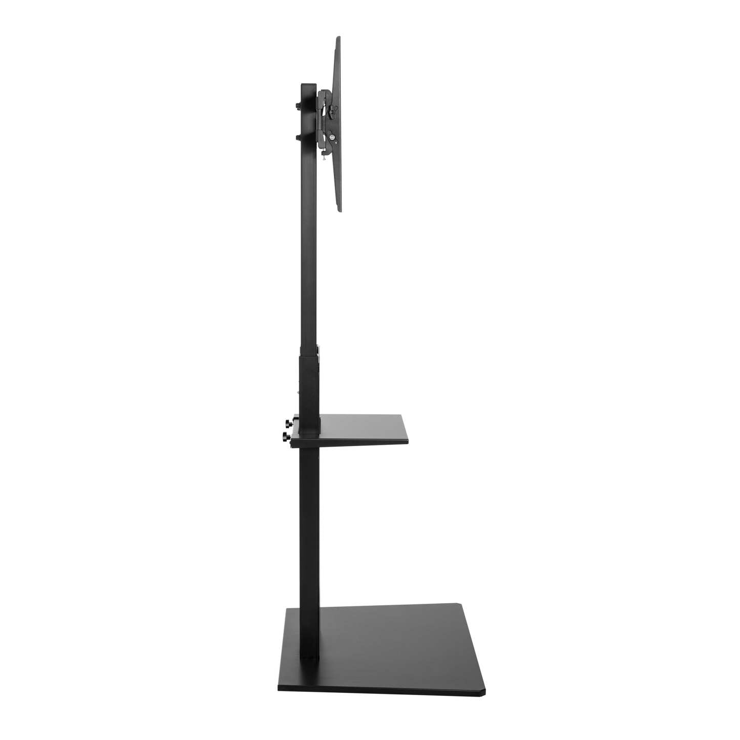 Socle de plancher TygerClaw pour téléviseur avec tablette d'équipement - noir