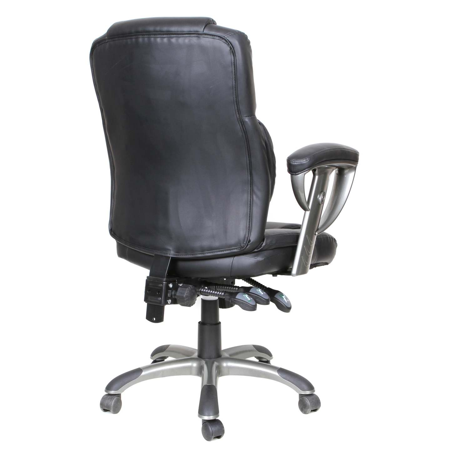 Tygerclaw Executive High Back Bonded Leather Office Chair - Grey|Fauteuil président TygerClaw en cuir contrecollé à dossier haut - gris