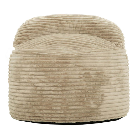 Sealy Teddy Corduroy High Density Foam Bean Bag Chair - Beige|Fauteuil poire Teddy de Sealy en velours tricoté avec à haute densité - beige