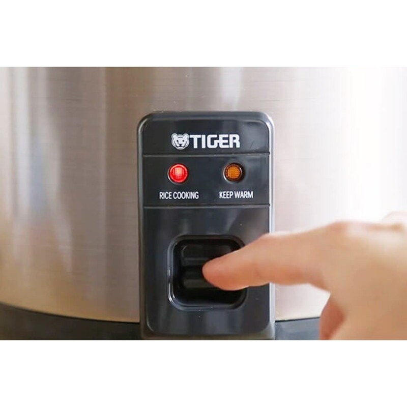 Cuiseur à riz et réchaud Tiger JNP-S55U-HU 3 tasses, acier inoxydable gris
