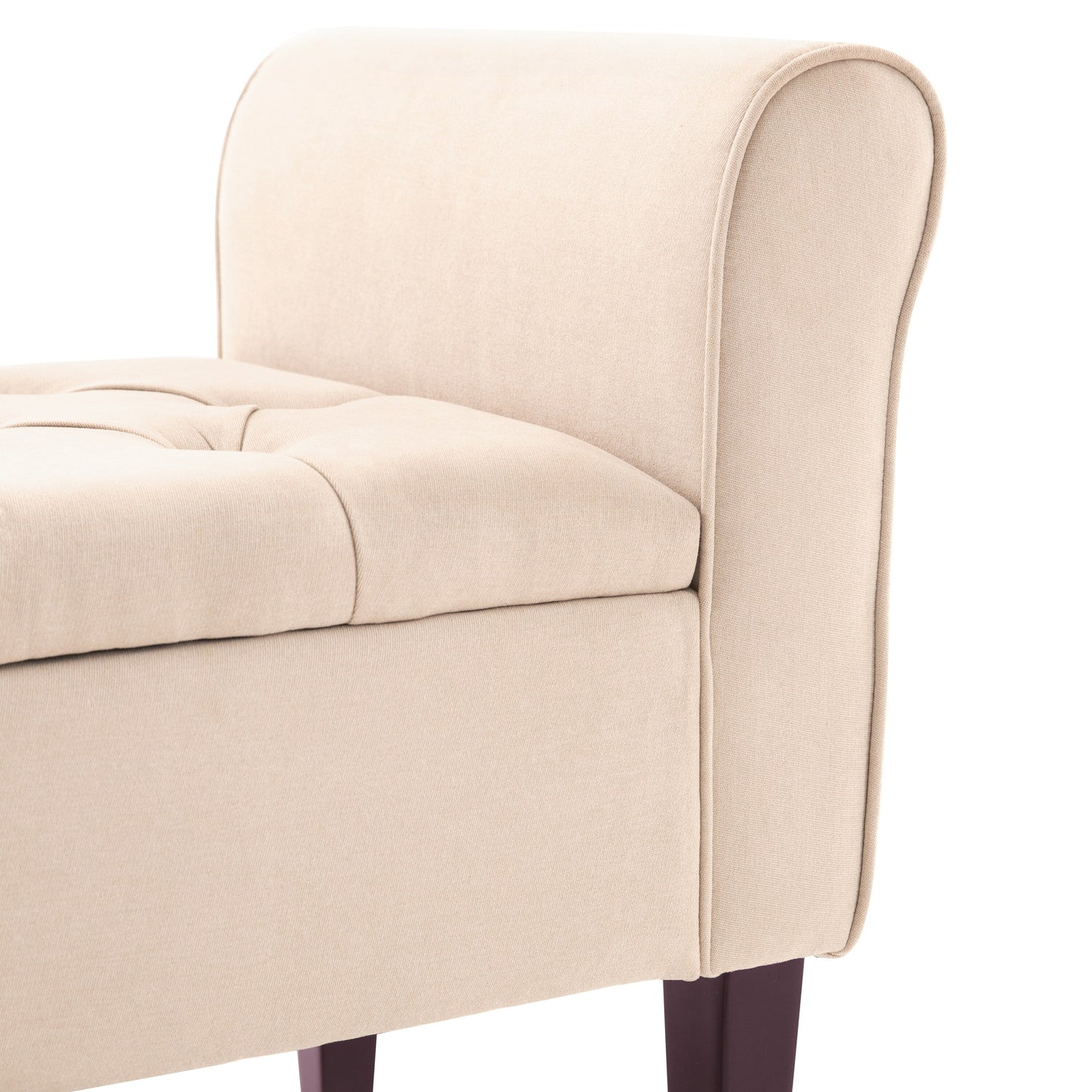 Banc de rangement rembourré, banc d'entrée avec dessus rabattable touffeté, 50,4 pouces