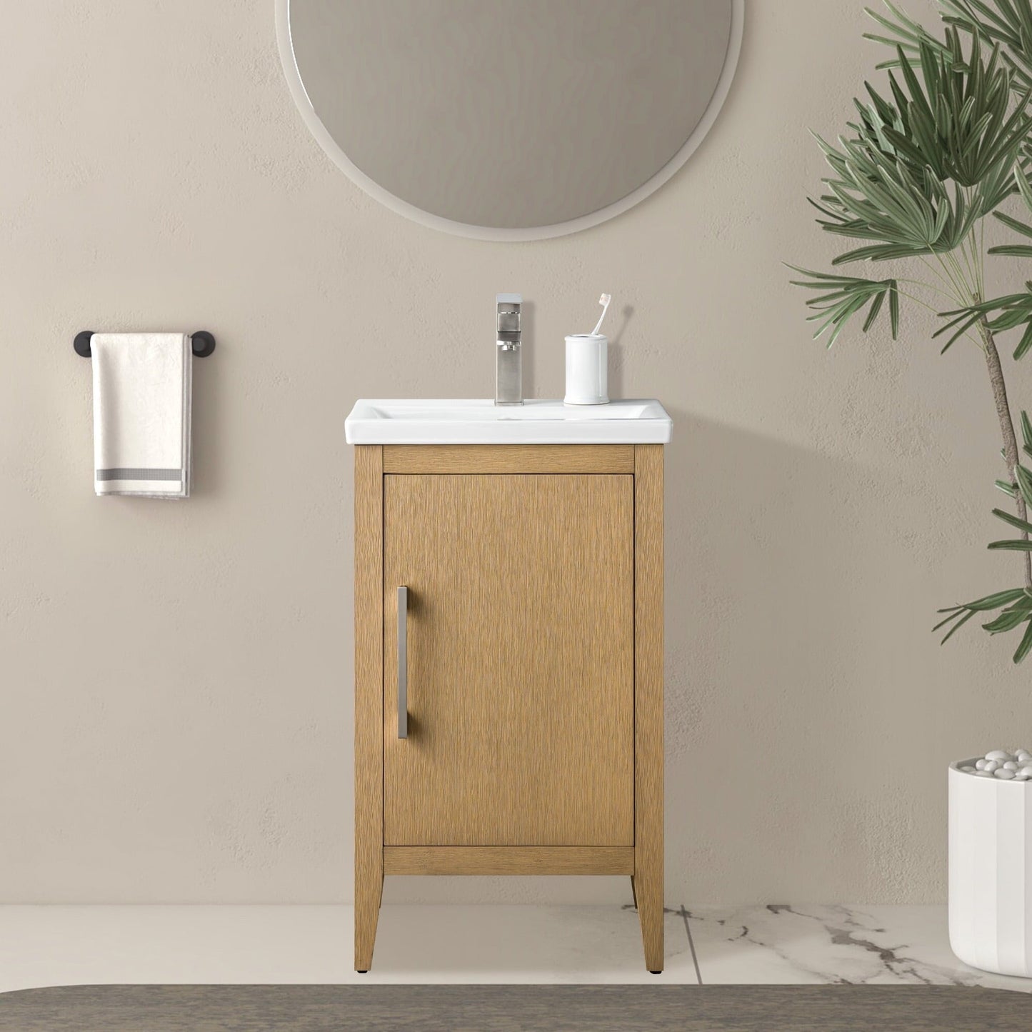 Meuble-lavabo simple Vanity Art 20, 24 ou 30 avec dessus en céramique