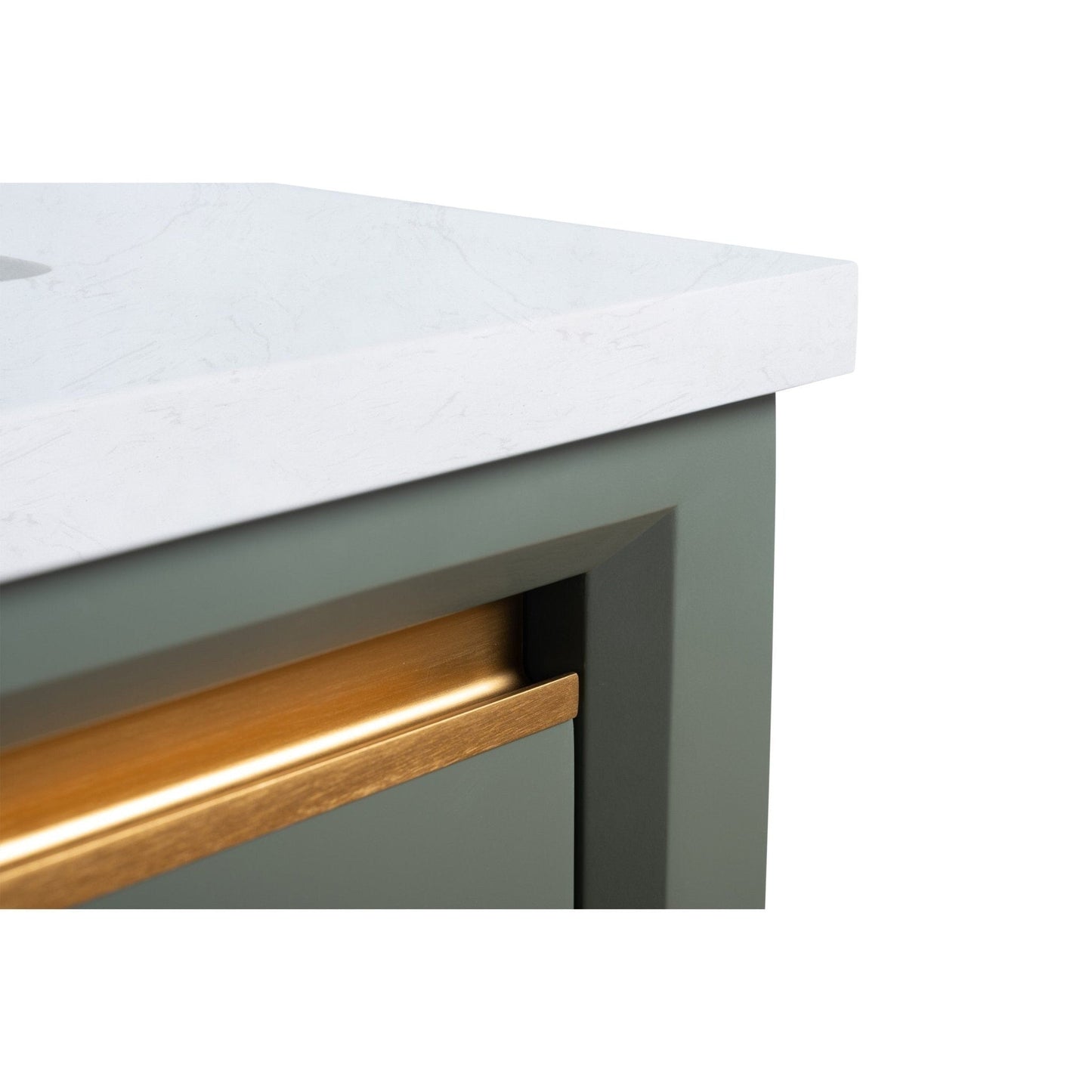 Meuble-lavabo de salle de bain Vanity Art avec lavabo en céramique et plateau en marbre reconstitué