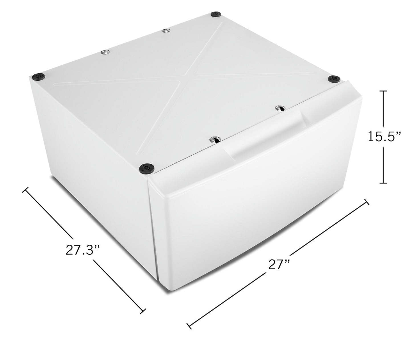 Whirlpool 15.5 Piédestal pour laveuse et sécheuse à chargement frontal avec rangement - WFP2715HW|Piédestal avec rangement Whirlpool de 15,5 po pour laveuse et sécheuse à chargement frontal - WFP2715HW|WFP2715W