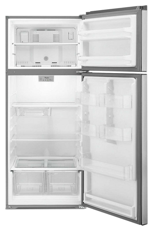 Réfrigérateur Whirlpool de 28 18 pi³ à congélateur supérieur - acier métallique résistant aux empreintes - WRT518SZFG | Réfrigérateur Whirlpool de 18 pi³ et de 28 po à congélateur supérieur - acier métallique résistant à…