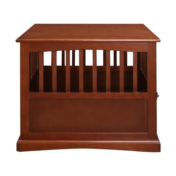 Table d'appoint en bois pour cage pour animaux de compagnie avec porte verrouillable