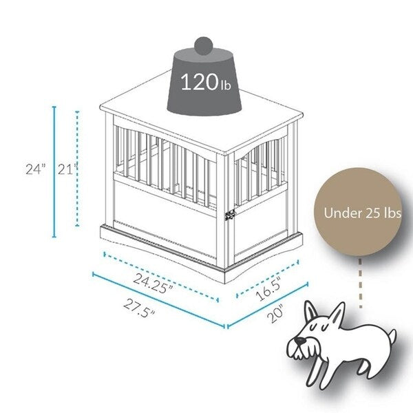 Table d'appoint en bois pour cage pour animaux de compagnie avec porte verrouillable