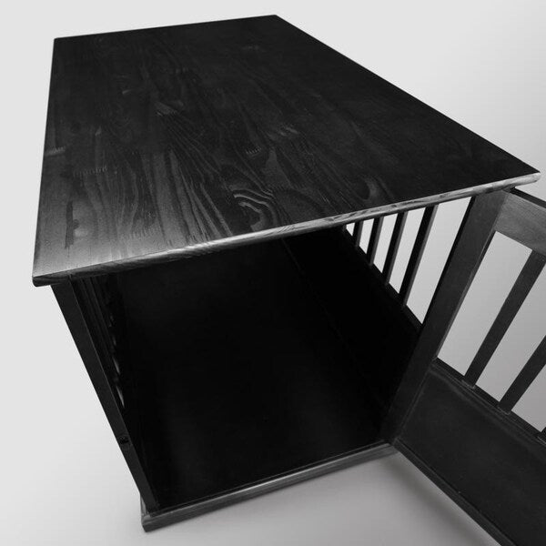 Table d'appoint en bois pour cage pour animaux de compagnie avec porte verrouillable