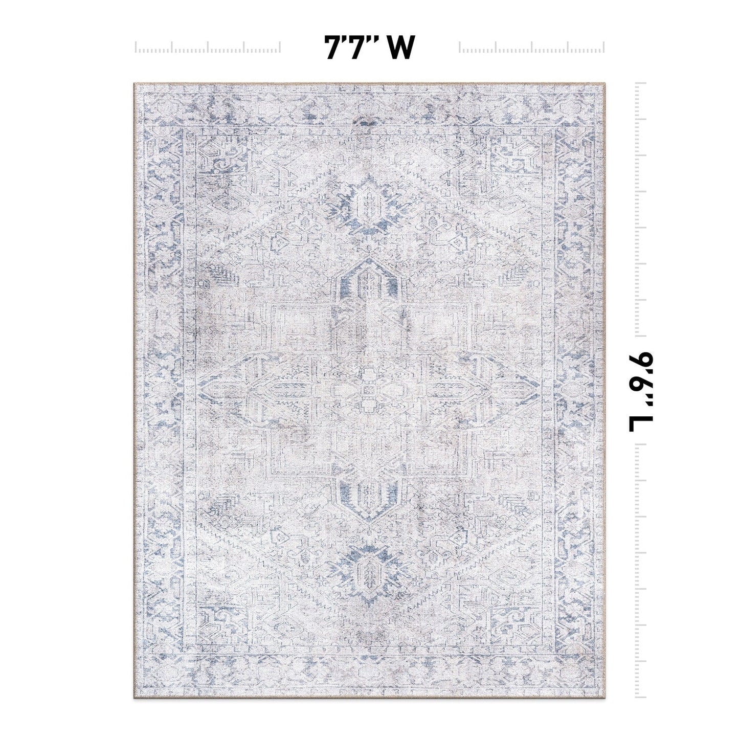 Tapis World Rug Gallery Vintage Boho à médaillon, lavable en machine et antidérapant