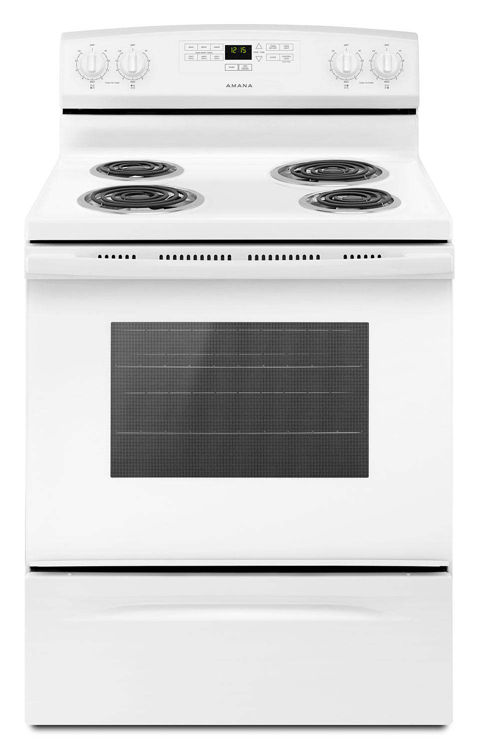 Amana 4,8 Cu. Fort. Cuisinière électrique - Blanc - YACR4303MFW | Cuisinière électrique Amana de 4,8 pi³ - blanche - YACR4303MFW