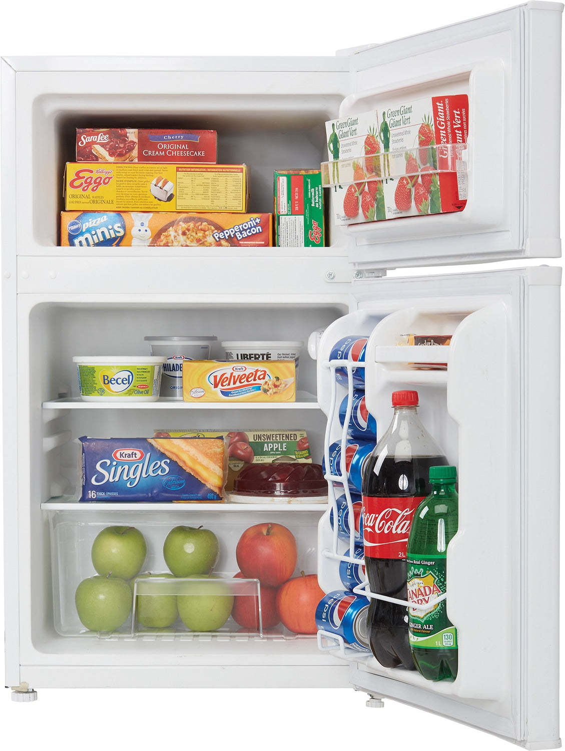 Danby 18,9 3,2 Cu. Fort. Mini-réfrigérateur à montage sur le dessus - Blanc - DCR031B1WDD | Mini réfrigérateur Danby de 3,2 pi³ et de 18,9 po à congélateur supérieur - blanc - DCR031B1WDD