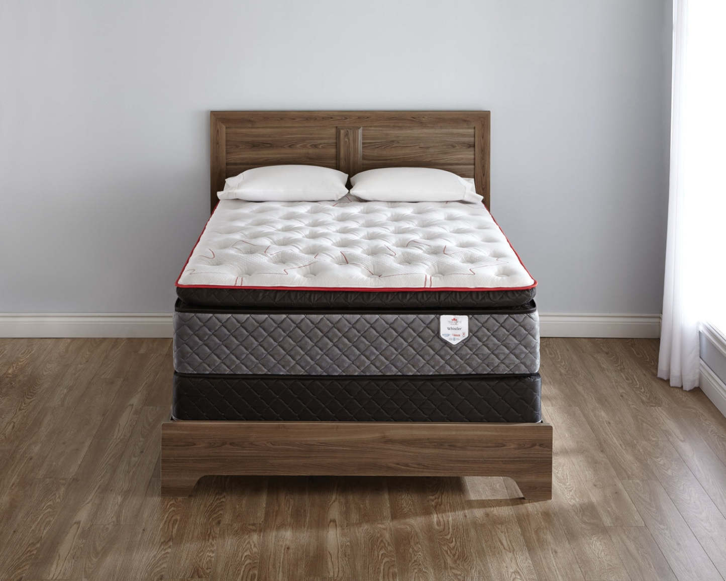 Ensemble matelas à Euro-plateau True North Whistler Chiropractic de Springwall pour lit double