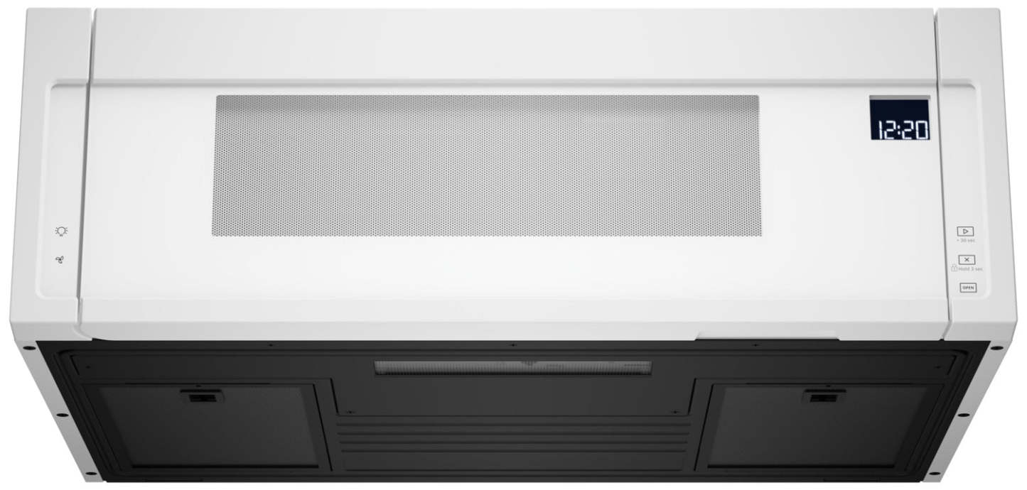 Tourbillon 1,1 Cu. Fort. Micro-ondes à cuisinière mince avec cuisson de 900 watts - Blanc - YWML55011HW | Four à micro-ondes à hotte intégrée mince Whirlpool de 1,1 pi³ avec cuisson à 900 W - blanc - YWML55…