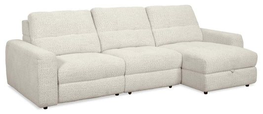 Scott Living Elevate Modular 3-Piece Right-Facing Chenille Fabric Power Reclining and Sliding Sectional - Beige | Canapé sectionnel modulaire à coulissement et inclinaison électriques de droite Elevate de Scott Living 3 pièces en tissu de chenille - beige