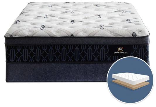 Serta Perfect Sleeper® Watson Firm Euro-Top Low-Profile Mattress Set|Ensemble matelas ferme à Euro-plateau à profil bas Watson Perfect Sleeper de Serta pour grand lit