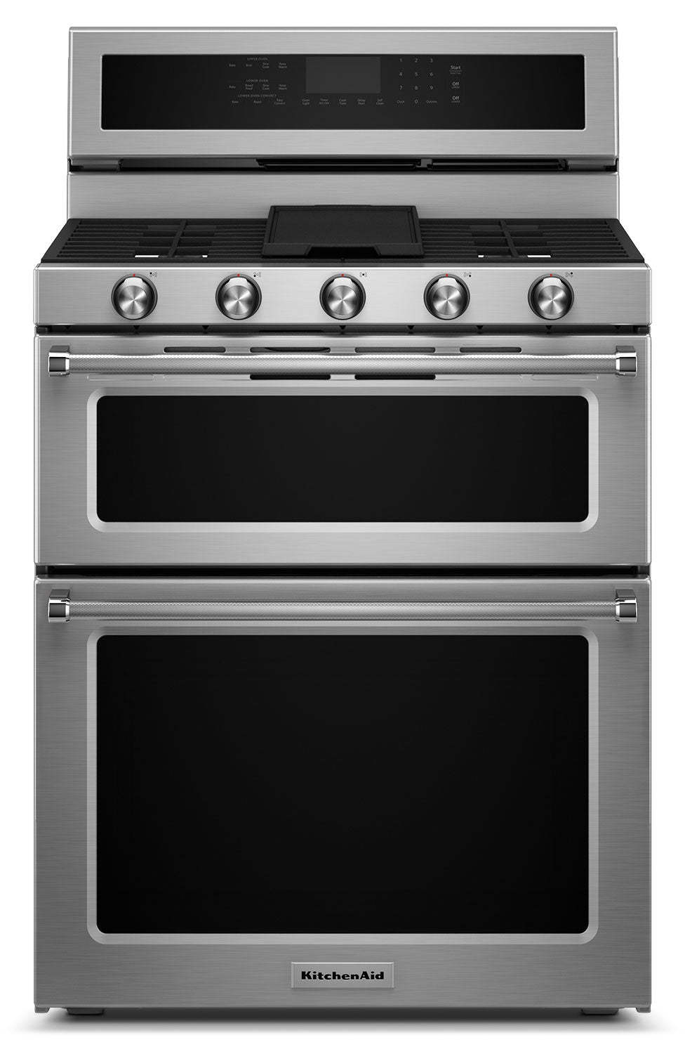 Cuisinière hybride KitchenAid de 6,7 pi³ avec autonettoyage et four double - acier inoxydable - KFDD500ES… | Cuisinière hybride KitchenAid de 6,7 pi³ avec autonettoyage et four double - acier inoxydable - KFDD…