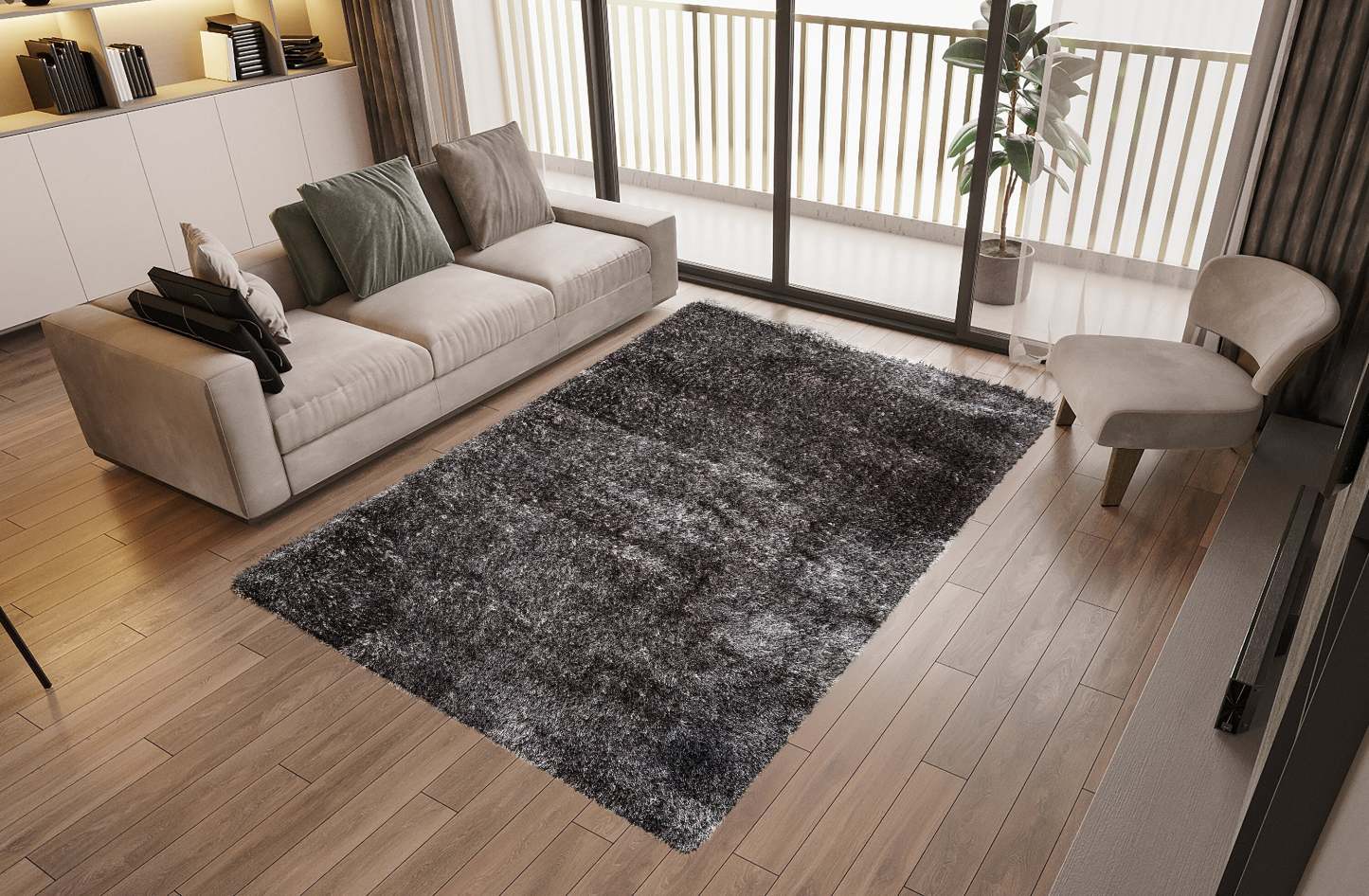 Tapis Harlow gris foncé – 7' 9 x 9' 5 | Carpette Harlow gris foncé - 7 pi 9 po x 9 pi 5 po | HARLDG08
