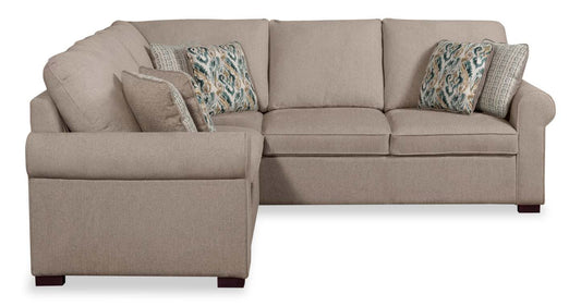 Scott Living Haven 2-Piece Right-Facing Chenille Fabric Sectional - Taupe | Canapé sectionnel de droite Haven de Scott Living 2 pièces en tissu de chenille - taupe