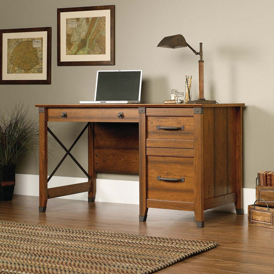 Carson Forge 53.15 Office Desk with 3-Drawers - Washington Cherry|Bureau Carson Forge de 53,15 po à 3 tiroirs - cerisier de Washington