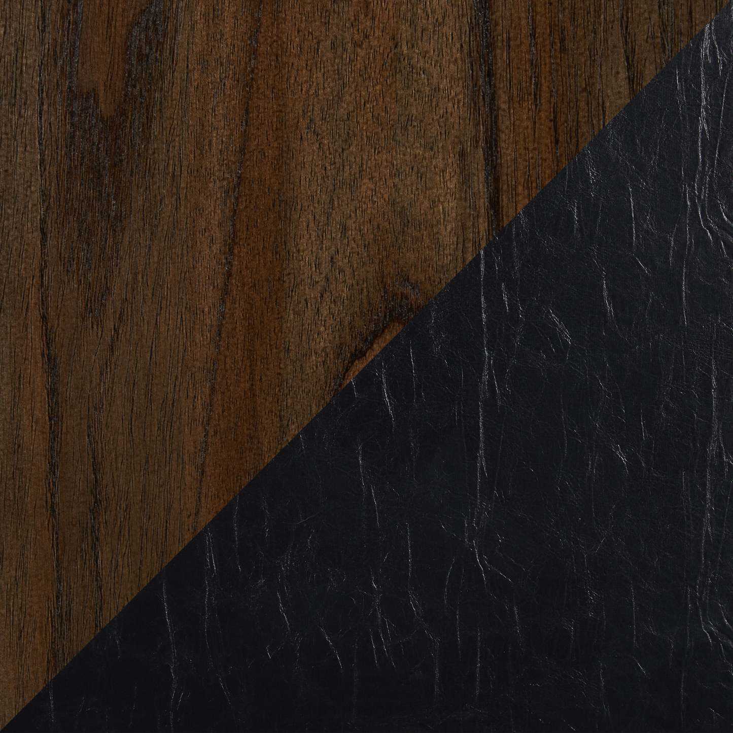 Lit plateforme de rangement Kane en cuir végétalien avec tête de lit et cadre de lit, brun - format grand lit | Lit rangement plateforme Kane avec tête de lit et cadre, cuir végétalien, marron - Queen Size