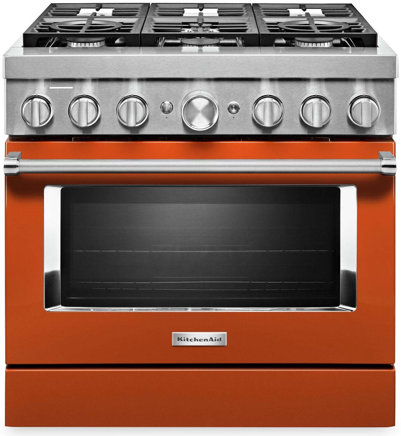 Cuisinière intelligente hybride KitchenAid de 5,1 pi³ avec autonettoyage - orange brûlé - KFDC506JSC | KitchenAid 5.1 Cu. Ft. Smart Dual Fuel Range with Self-Clean - Scorched Orange - KFDC506JSC