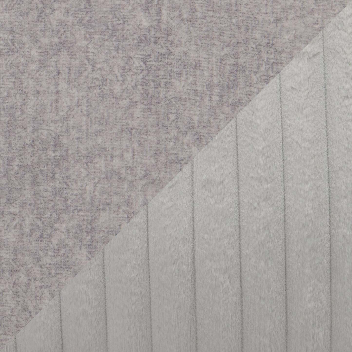 Fauteuil Koda de 41 po fabriqué au Canada en tissu de chenille et de fausse fourrure avec coussins amovibles - gris Paloma luxueux