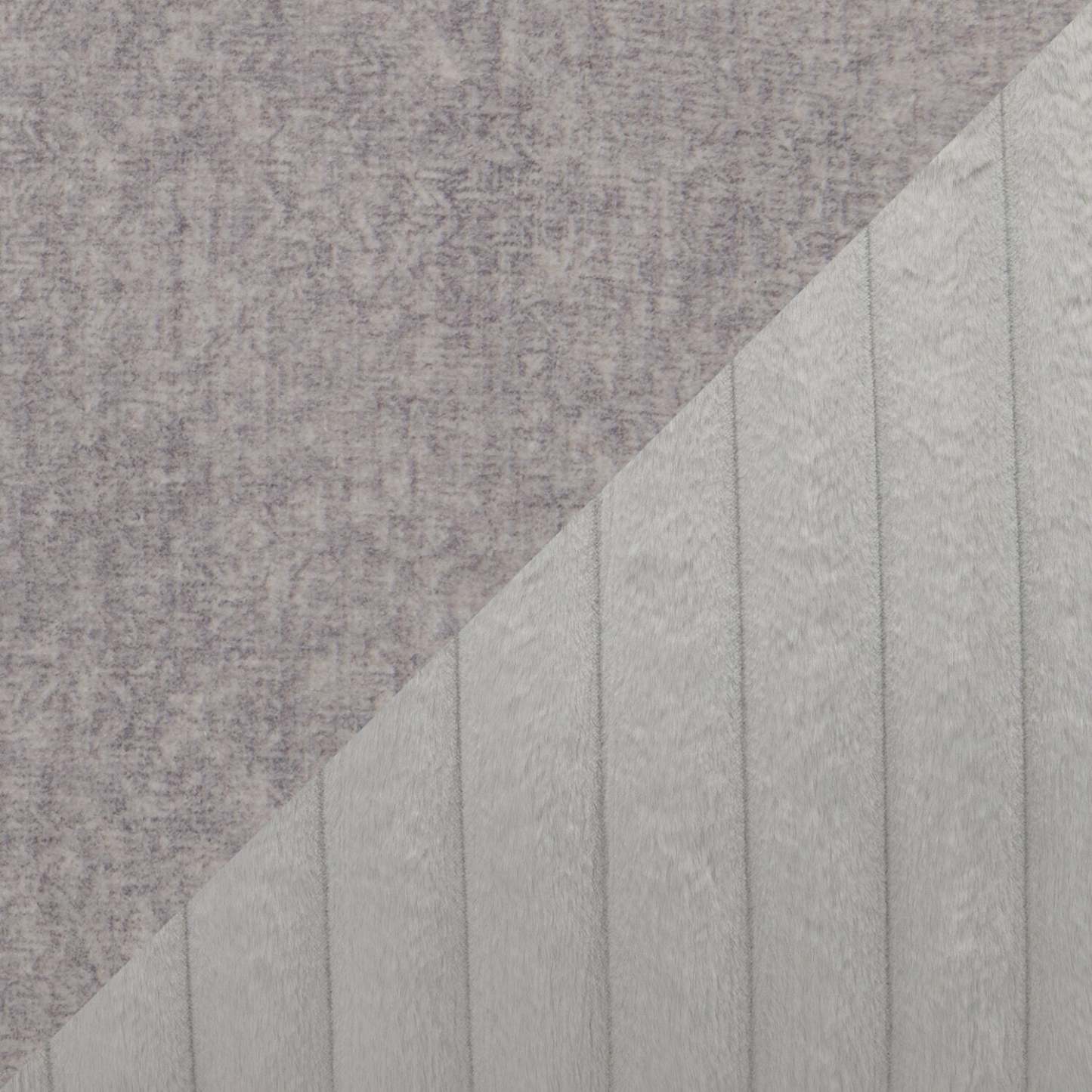 Fabriqué au Canada, canapé Koda de 92 po en tissu de chenille et de fausse fourrure avec coussins amovibles - gris Paloma luxueux