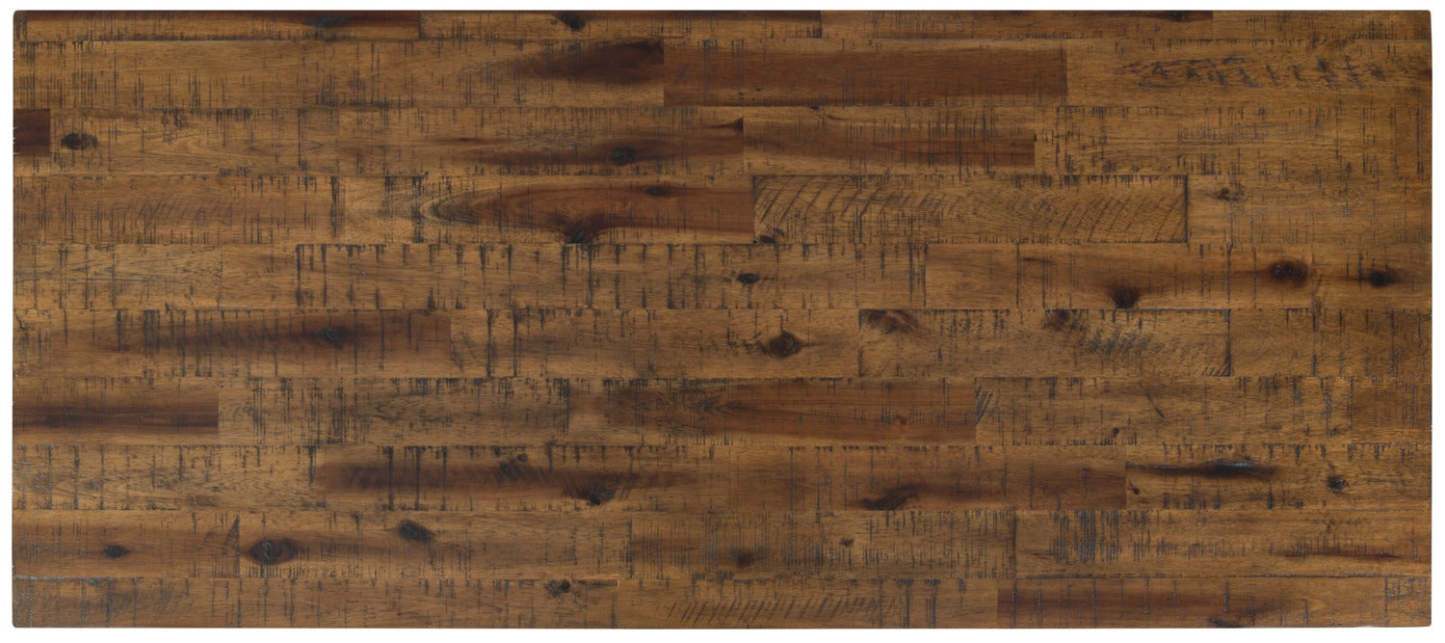 Galeveston 50 Rustic Sofa Table with Storage and Shelf - Brown Woodgrain Wood|Table de salon rustique Galeveston de 50 po avec rangement et tablette - bois à grain de bois brun