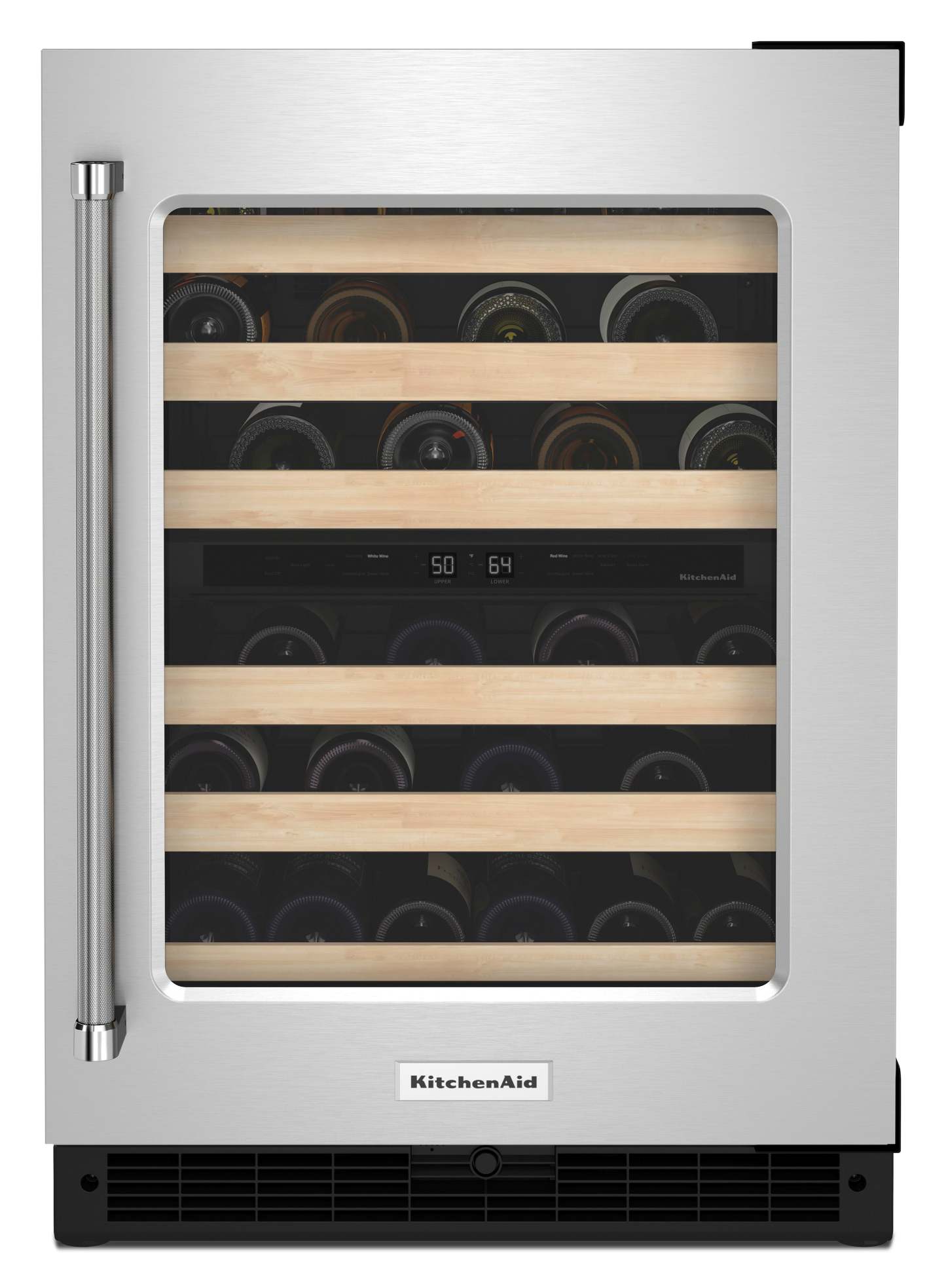 Réfrigérateur à vin KitchenAid de 5 pi³ et de 24 po sous le comptoir - acier inoxydable - KUWR214KSB | KitchenAid 24 5 Cu. Ft. Undercounter Wine Refrigerator - Stainless Steel - KUWR214KSB