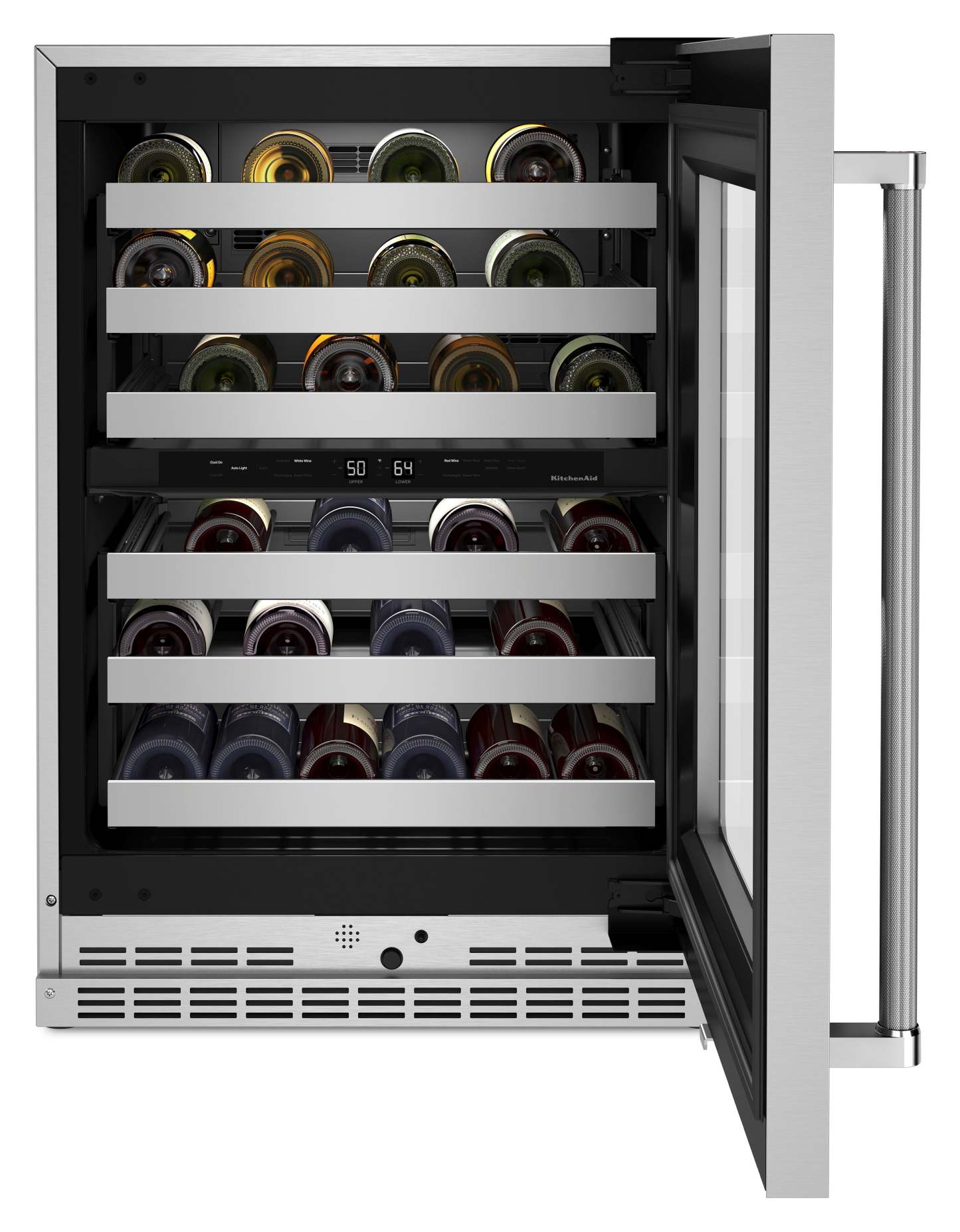 Réfrigérateur à vin KitchenAid de 20 pi³ et de 24 po sous le comptoir - acier inoxydable - KUWR314KSS | KitchenAid 24 20 Cu. Ft. Undercounter Wine Refrigerator - Stainless Steel - KUWR314KSS…