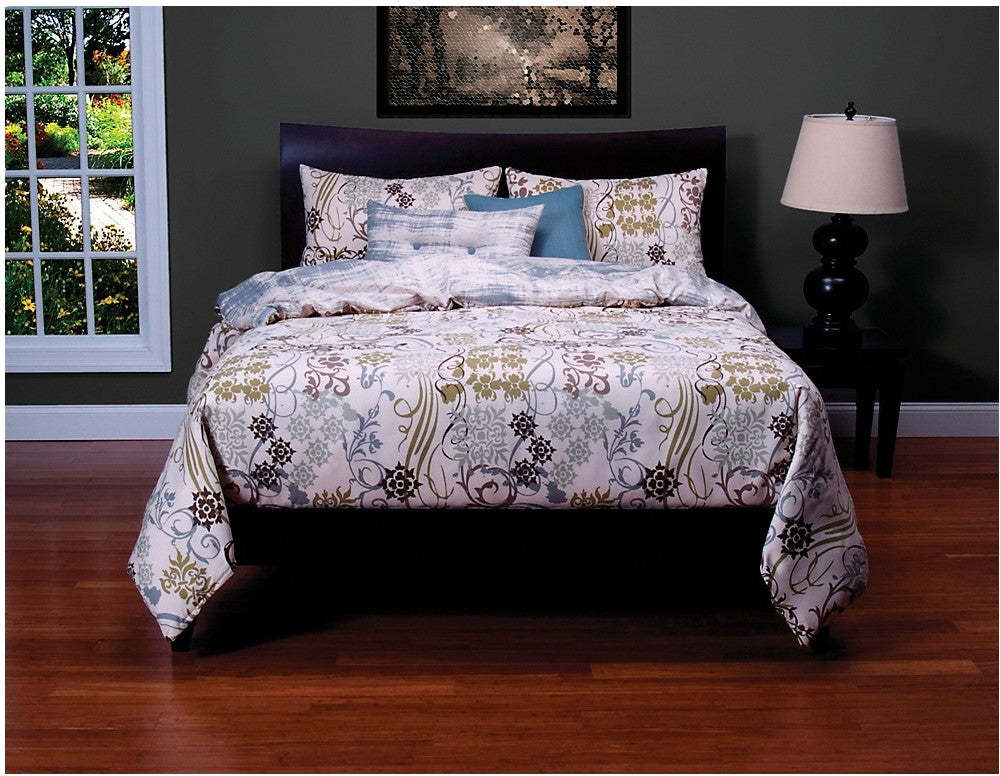 Ornamental Reversible 4 Piece King Quilt Cover Set|Ensemble de housse de couette Ornamental Réversible 4 pièces pour très grand lit|ORNA4KG