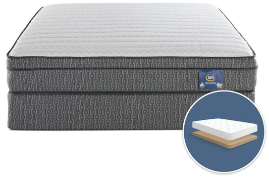 Serta Always Comfort® Webber Euro-Top Low-Profile Mattress Set|Ensemble matelas à Euro-plateau à profil bas Webber Toujours Confortable de Serta pour grand lit