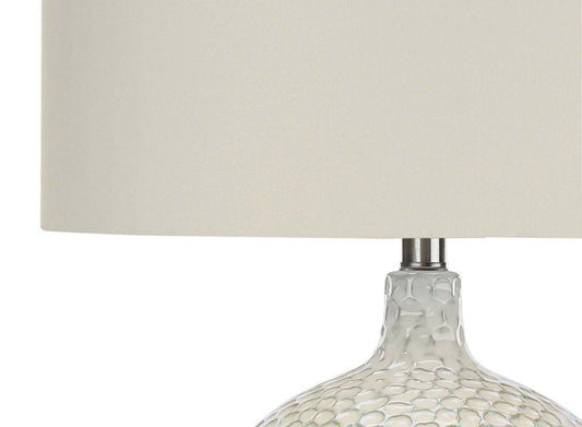 Lampe de table en céramique crème 28|Lampe de table de 28 po en céramique crème